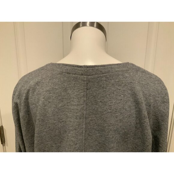 BCBG Max Azria Gray Sweatshirt W/ Pockets & Zip W/ Mesh Neckline, Size M - Picture 8 of 10